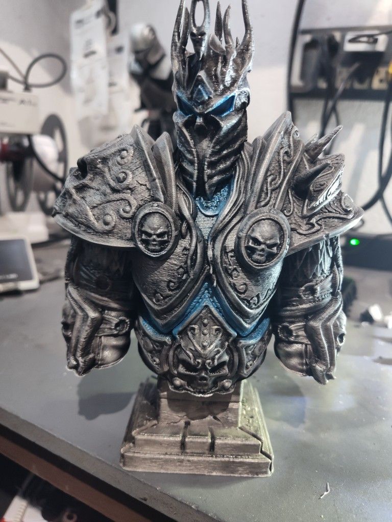 Bust Statue Of The Lich King World Of Warcraft
