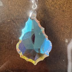 Blue Crystal Swarovski Suncatcher Teardrop Pendant