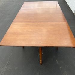 Antique Drop Leaf Table, Wood Furniture, dining table, gate leg harvest table, farmhouse kitchen table, solid wood
