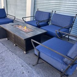 Patio, Outdoor furniture, 4 Club Chairs MCM,Sunbrella, Pit,Ow Lee.🔥🔥🔥
