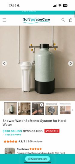 Portable water softener