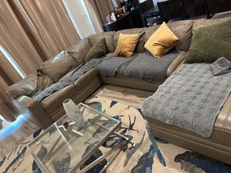 Leather Sectional couch