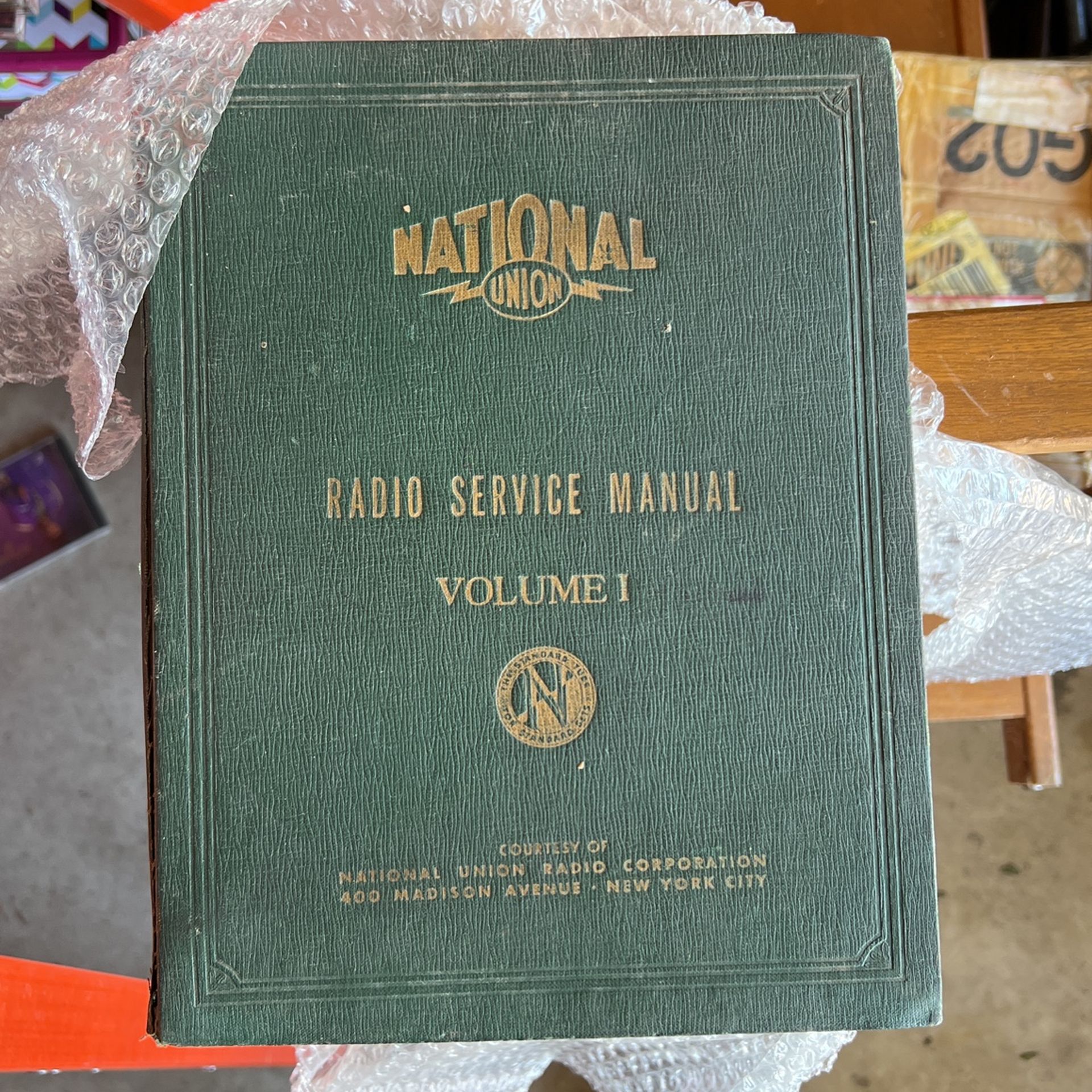National Union Radio Service Manual Vol. I