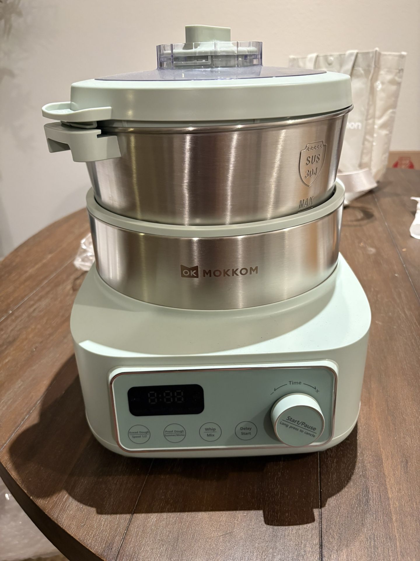 MOKKOM Electric Dough Maker With Proof Dough Function