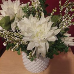 White And Green Floral Arrangement 