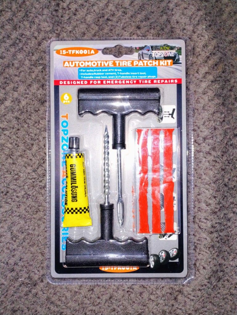 NEW SEALED Emergency Car Tire Patch repair Kit