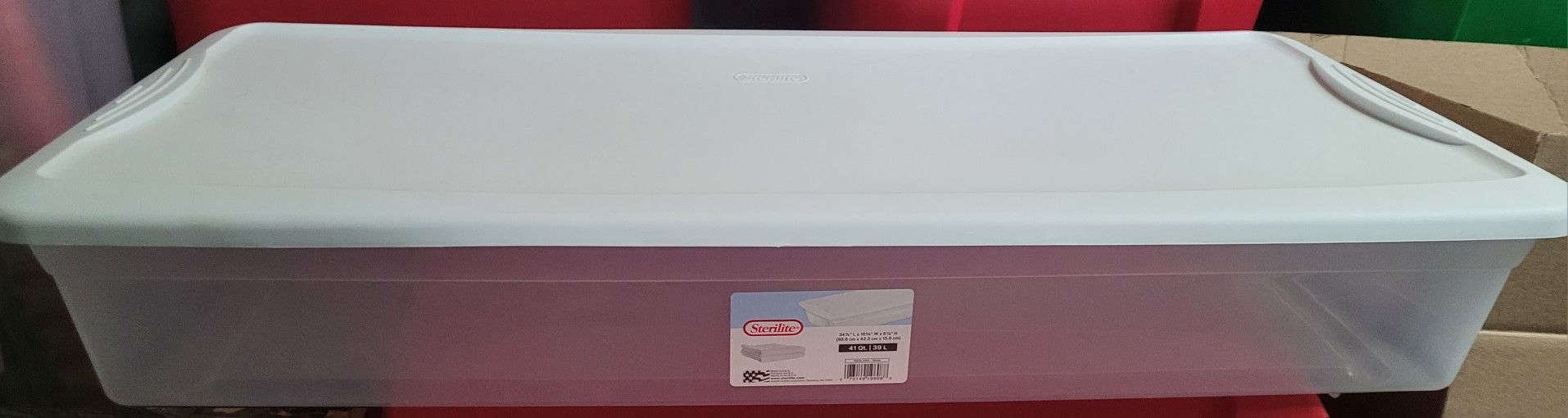Clean Clear Wide Storage Bin