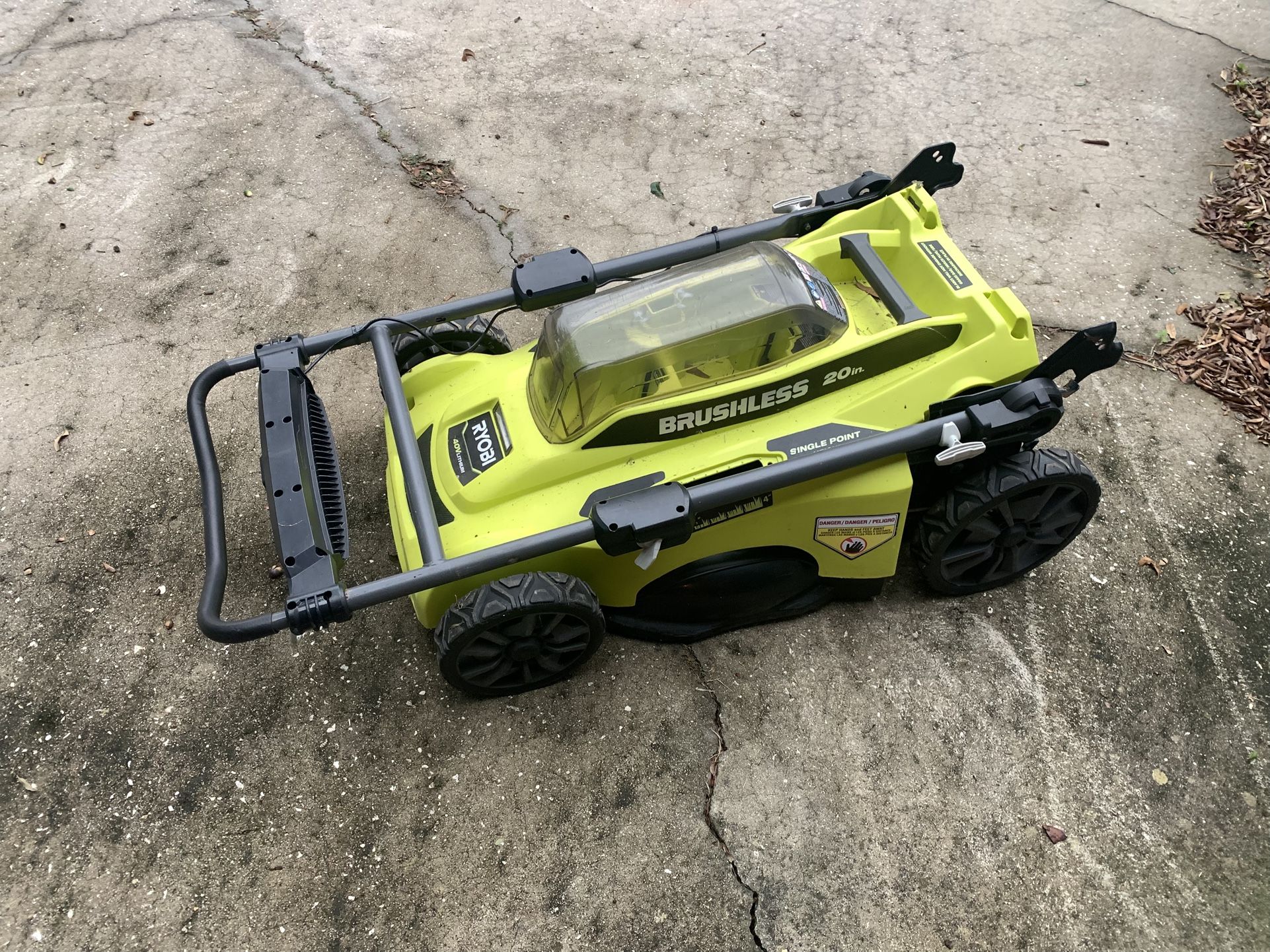 Ryobi Cordless Battery Push Lawn Mower As Is RY401011VNM