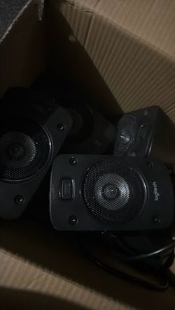 Surround  sound five black speakers THX
