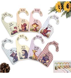 Brand New, Baby Closet Dividers Wooden Nursery Organizer Newborn to 24 Months