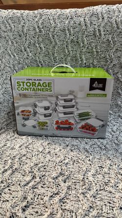 Glass storage food containers