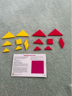 Brighter Vision Learning Adventures Tangrams Puzzle Set Red & Yellow Complete