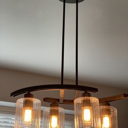 Modern, Black 4-Armed Chandelier - $45