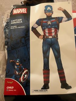Captain America costume child size small 4-6