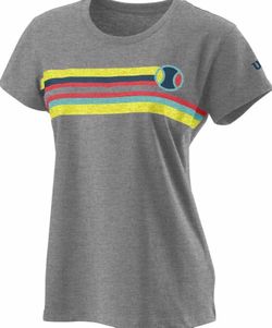 Wilson Women's Tracers Tech T-Shirt Grey Size Extra Large - Pickleball/Tennis