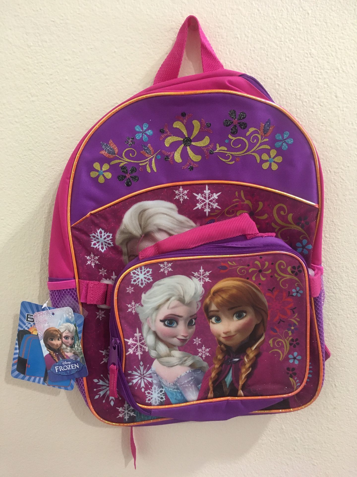 Frozen backpack with lunchbox 