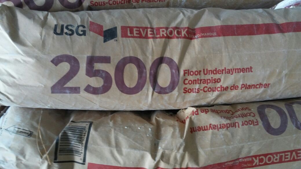 $$ 2.00 bag Usg level rock 2500 floor underlayment Bags