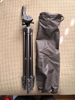 Black Camera Tripod with Carry Bag