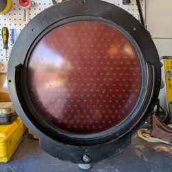 Safetran System Corps. Aluminum Red Railroad Pendant Light