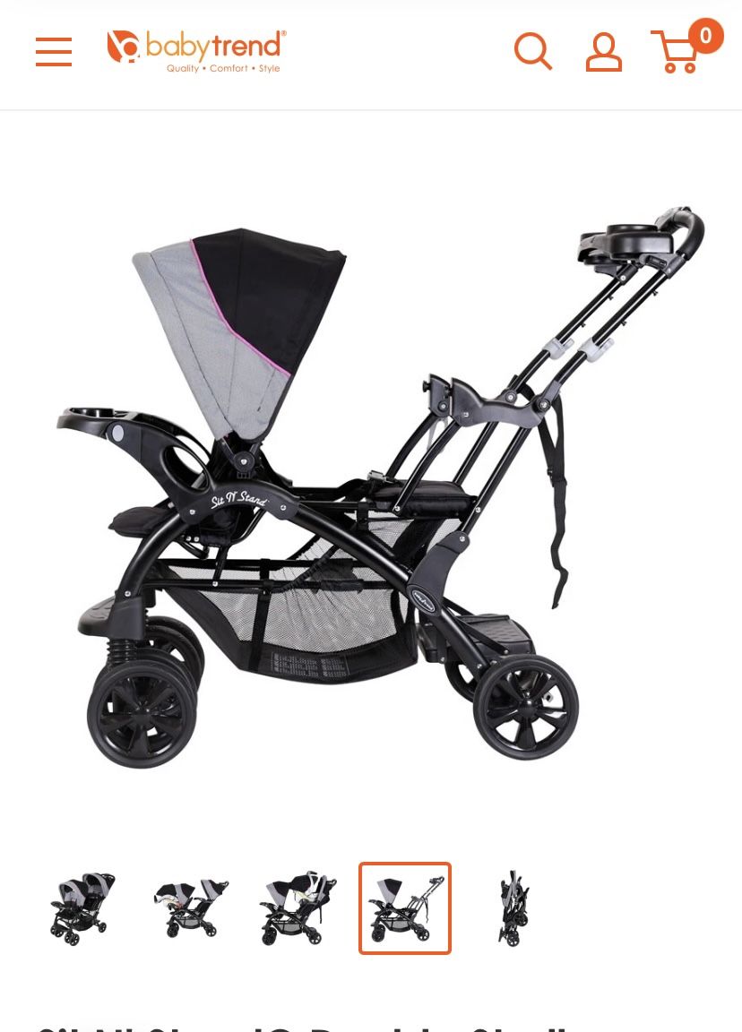 Sit & Stand Baby Trend Double Stroller