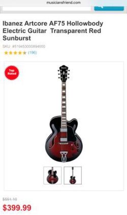 Ibanez art core af75 electric guitar