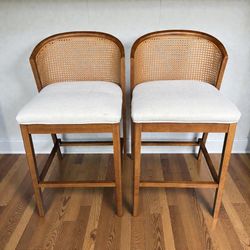 Cane Back Bar Stools