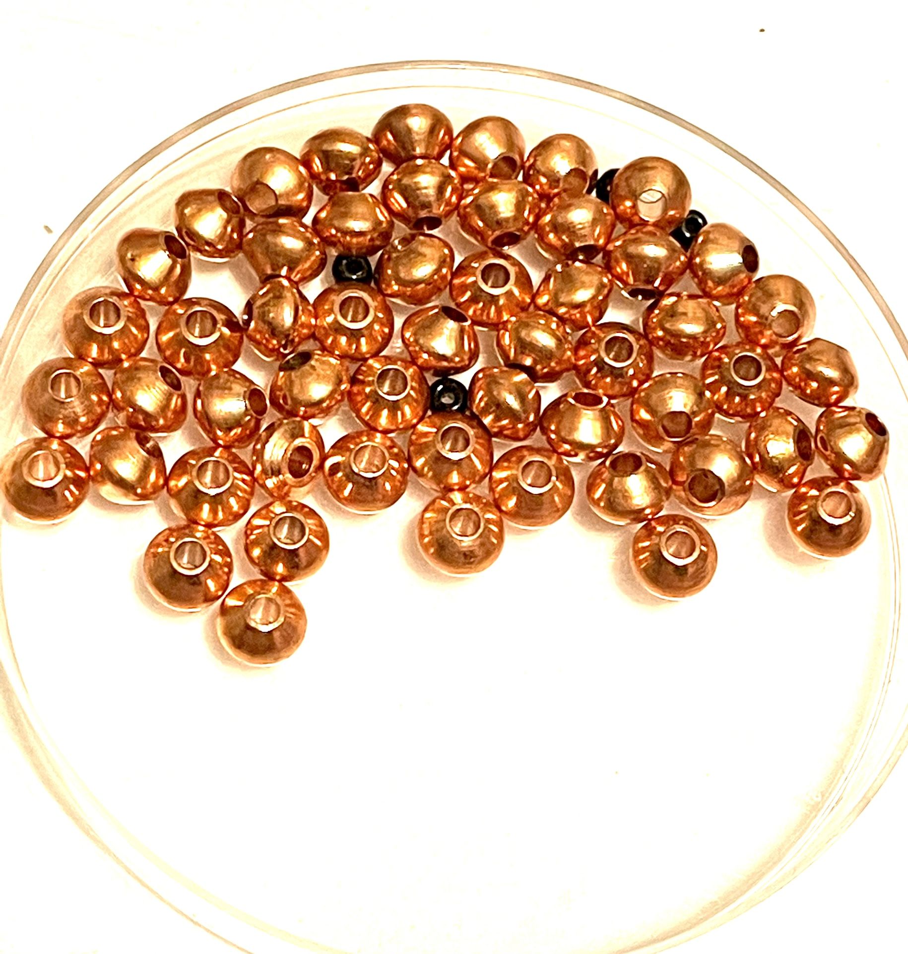 Lot Of 55 Copper Saucer Beads