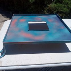 METAL TYE DYE PLANT STAND 