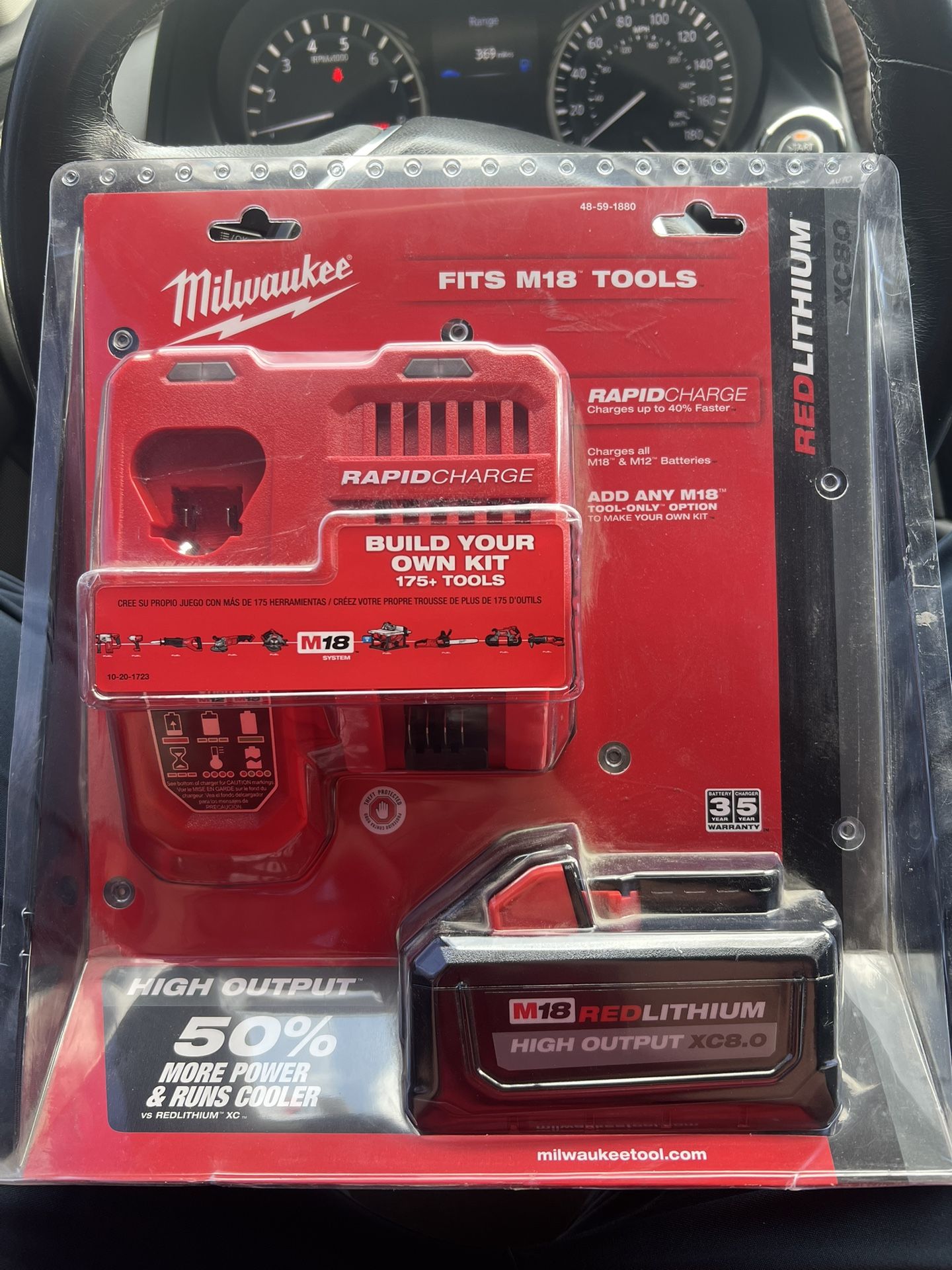 Milwaukee Battery And Charger Combo Kit 8AH