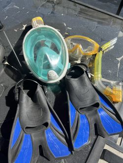 Snorkeling Mask And Flippers