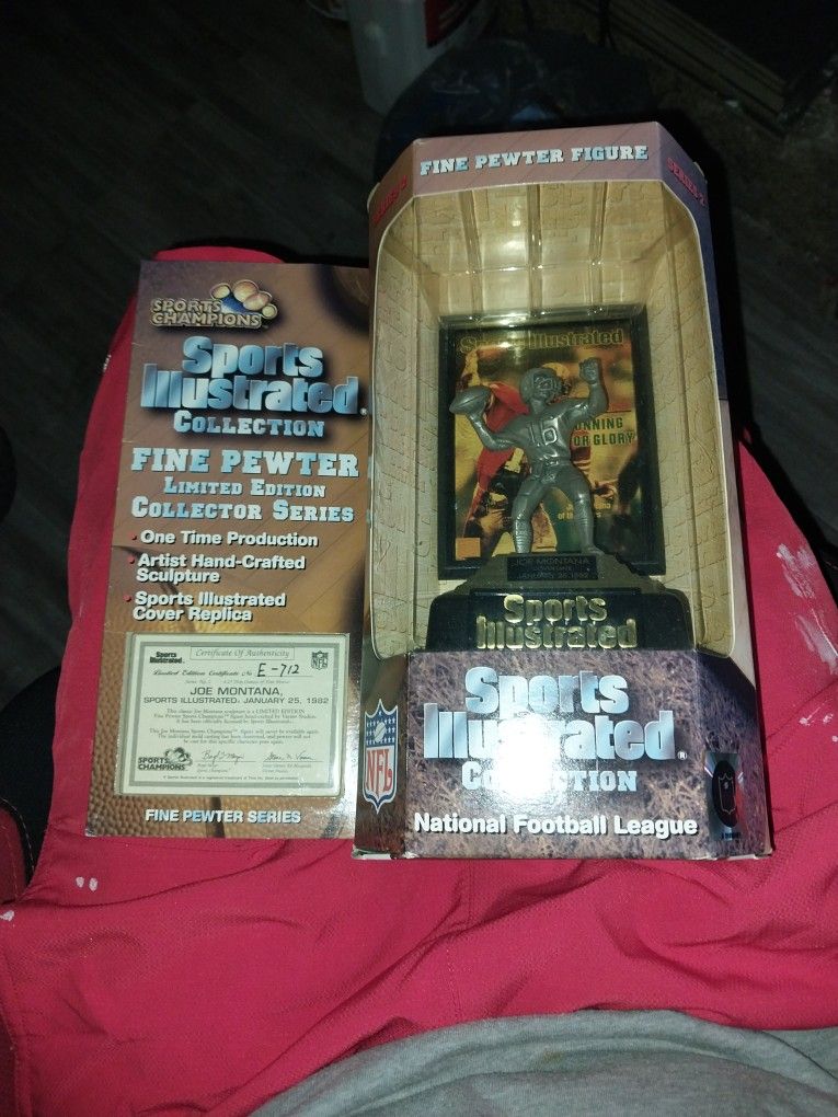 Sports Illustrated Collection Fine Pewter Joe Montana