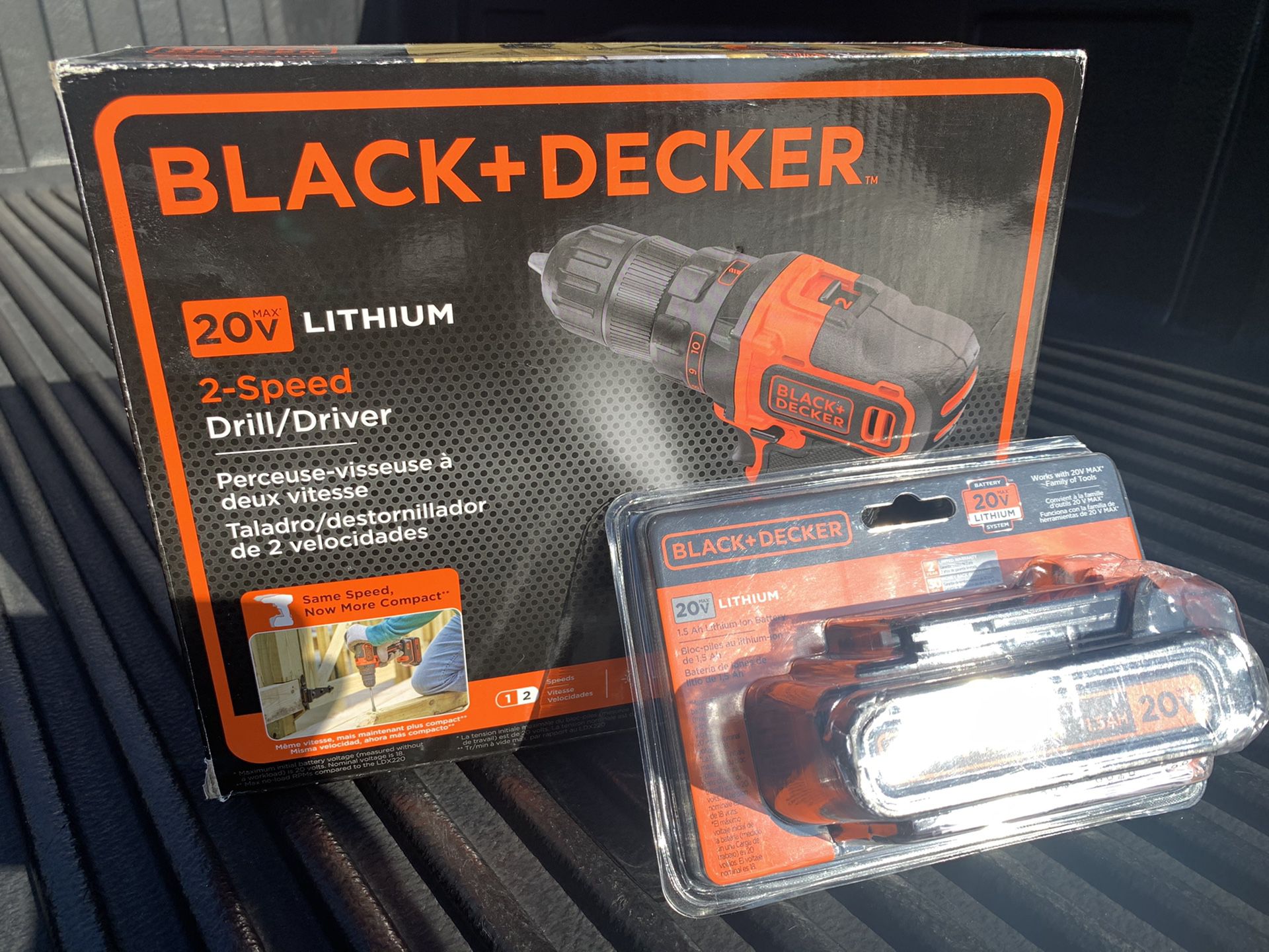 New BLACK+DECKER LDX220C 20V MAX 2-Speed Cordless Drill Driver (Includes Battery and Charger)