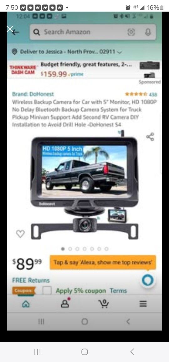 Vehicle backup camera - $50