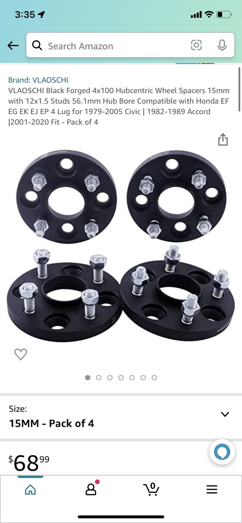 Black Forged Wheel Spacer