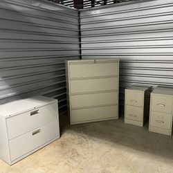 4 Filing Cabinets 