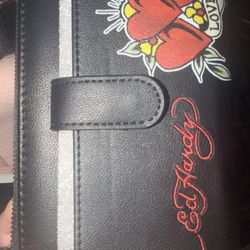 ed hardy wallet with straps
