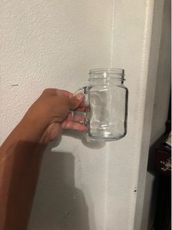 Libbey drinking jar with handle