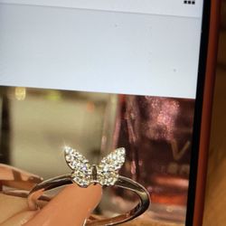 Sterling silver butterfly ring size 9