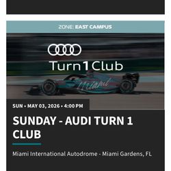 Formula 1 Sunday Audi Turn 1 Club