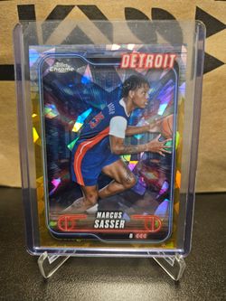 Marcus sasser #49 topps chrome 24-25 gold refractor (/50) $2