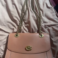 Pink And Gold Coach Purse