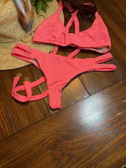 Bikini Capri With Rhingstones