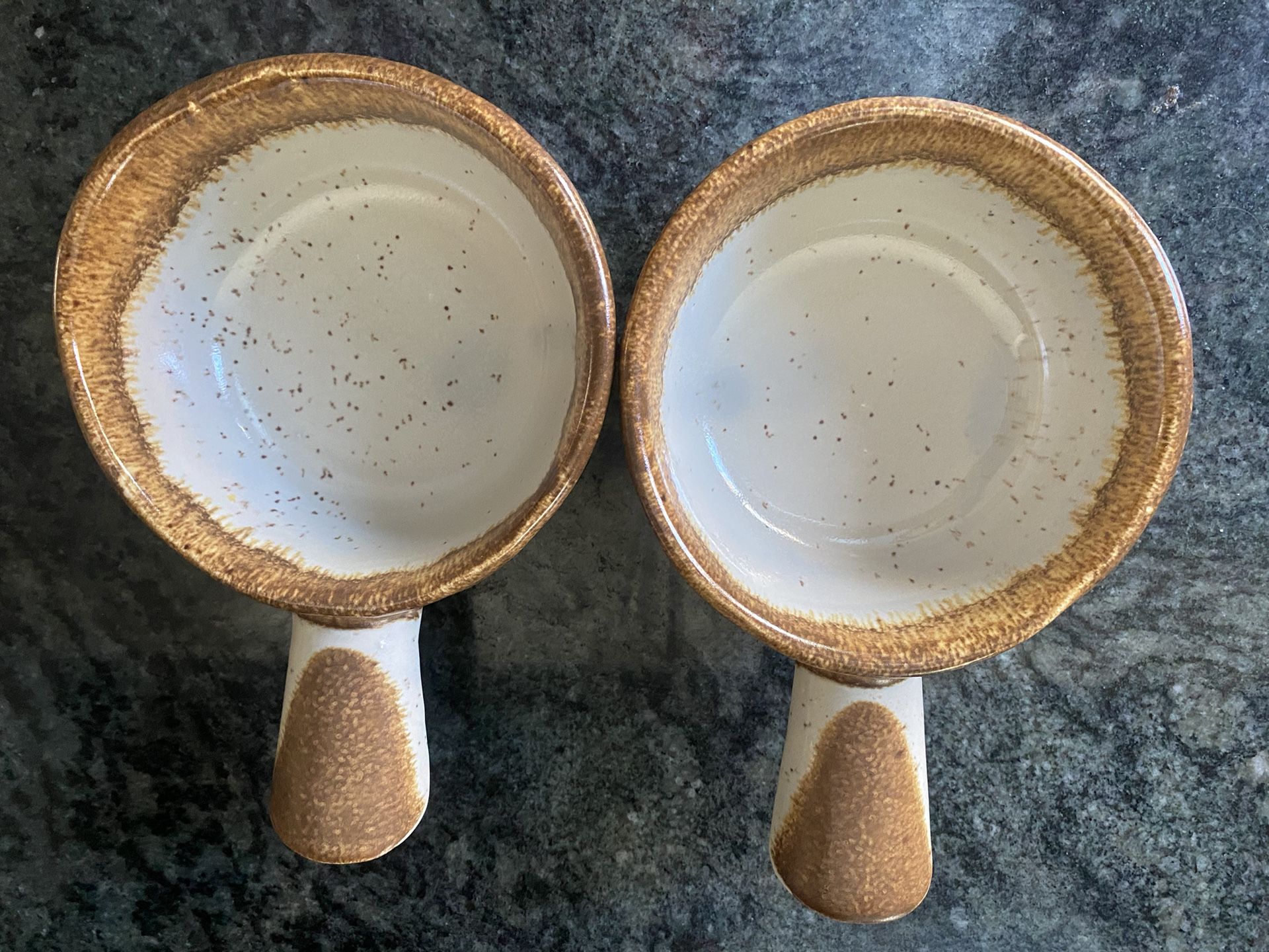2 Vintage McCoy 7050 Stoneware Soup Bowls