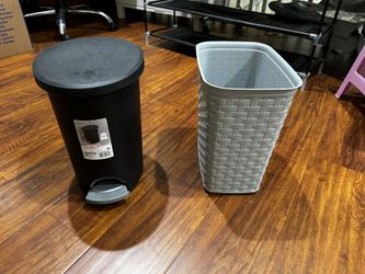2 Small Trash Bins. $5 Each 