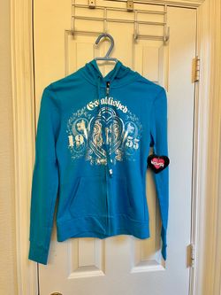 Brand new Blue Hoodie with Design