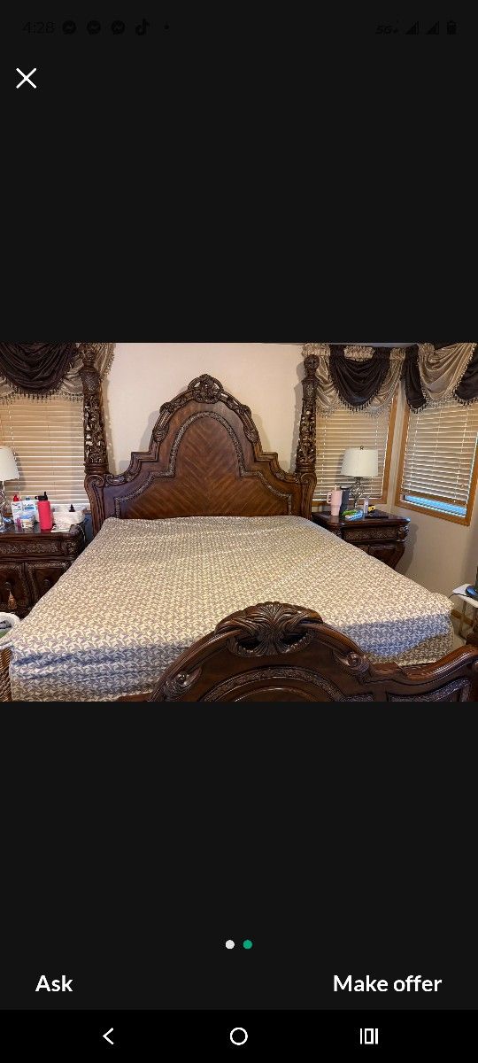 King Bed Set Marble Top