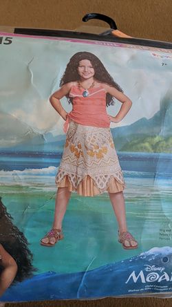 New disney moana halloween costume girls medium 8-10