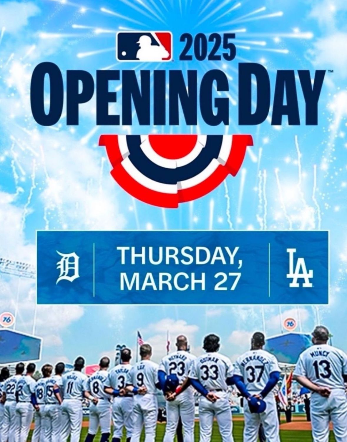 Dodgers Opening Day - Field Level