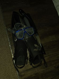 Free flippers and mask