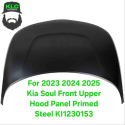 For 2023 2024 2025 Kia Soul Front Upper Hood Panel Primed Steel KI1230153